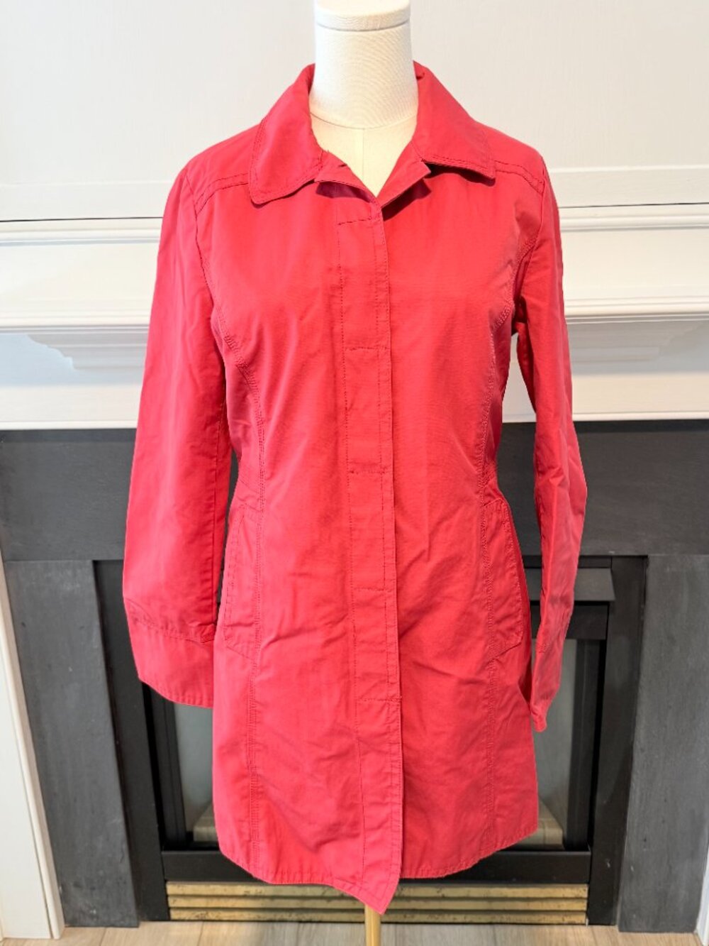 💖 Pink Utility Jacket Lightweight Button Front | Eddie Bauer | Size M - Picture 4 of 16